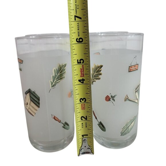 Pfaltzgraff Naturewood Frosted Water Drinking Glasses 16oz Set of 4 Round Bottom - Picture 6 of 6